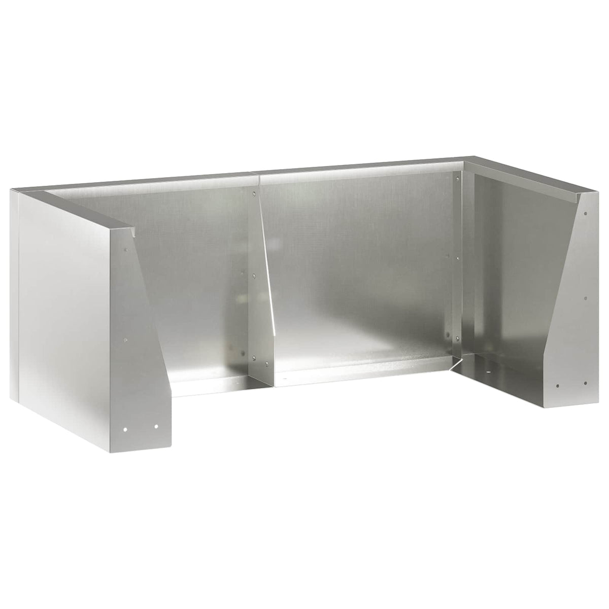 Retaining Wall 4 pcs 100 x 100 x 50 cm Stainless Steel Silver