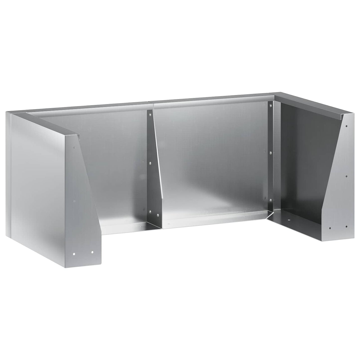 Retaining Wall 4 pcs 100 x 100 x 50 cm Galvanised Steel Silver