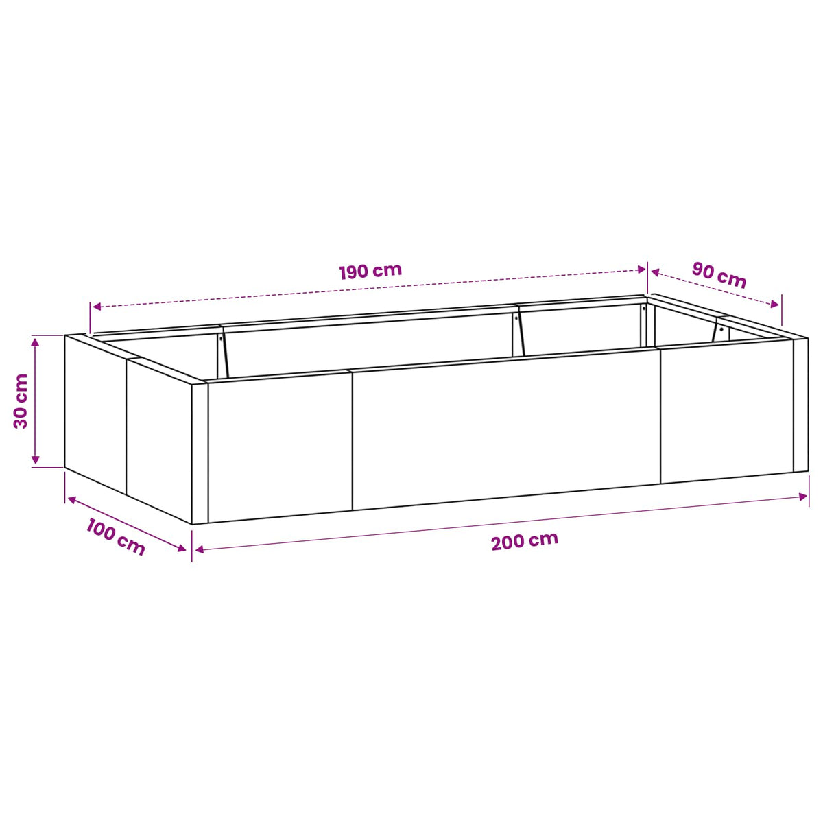 Retaining Wall 6 pcs 200 x 100 x 30 cm Steel White