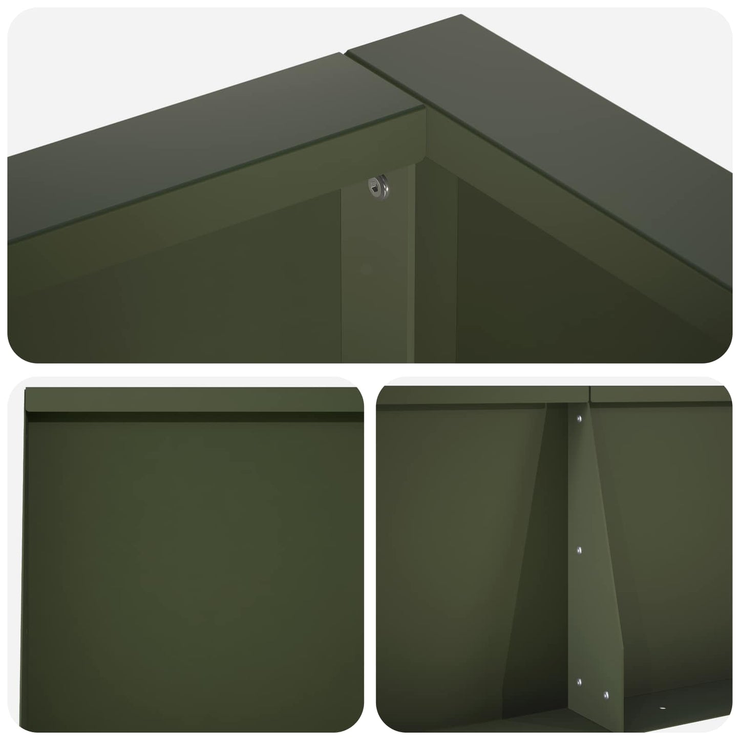 Retaining Wall 6 pcs 200 x 100 x 30 cm Steel Olive Green