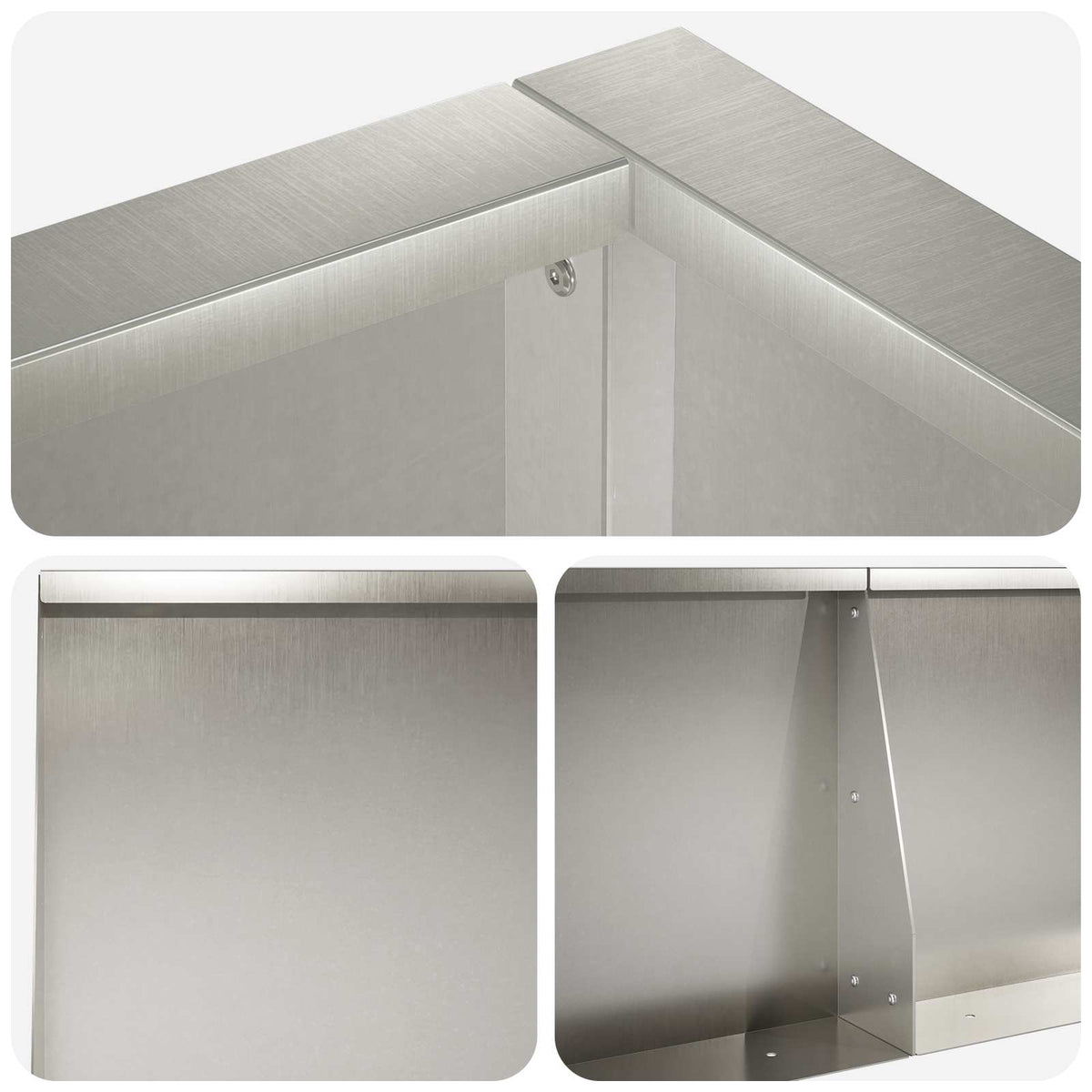 Retaining Wall 6 pcs 200 x 100 x 30 cm Stainless Steel Silver