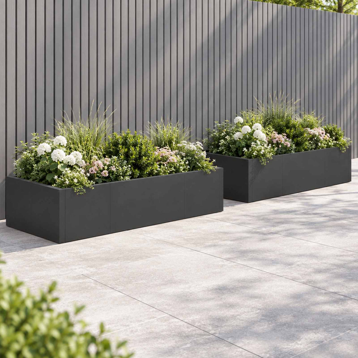 Retaining Wall 6 pcs 200 x 100 x 50 cm Steel Black