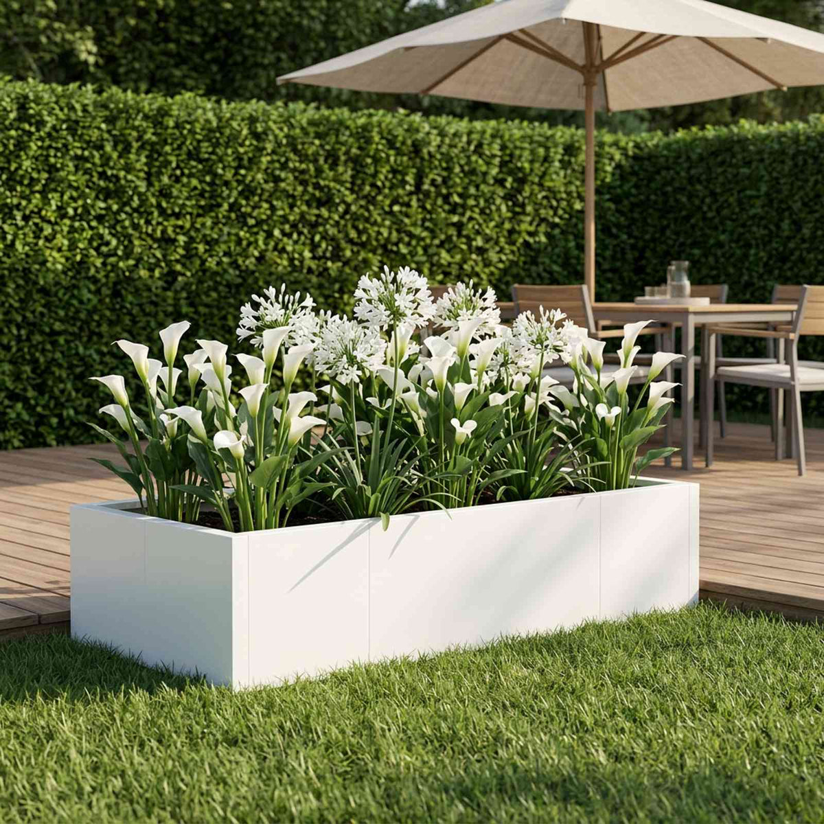 Retaining Wall 6 pcs 200 x 100 x 50 cm Steel White