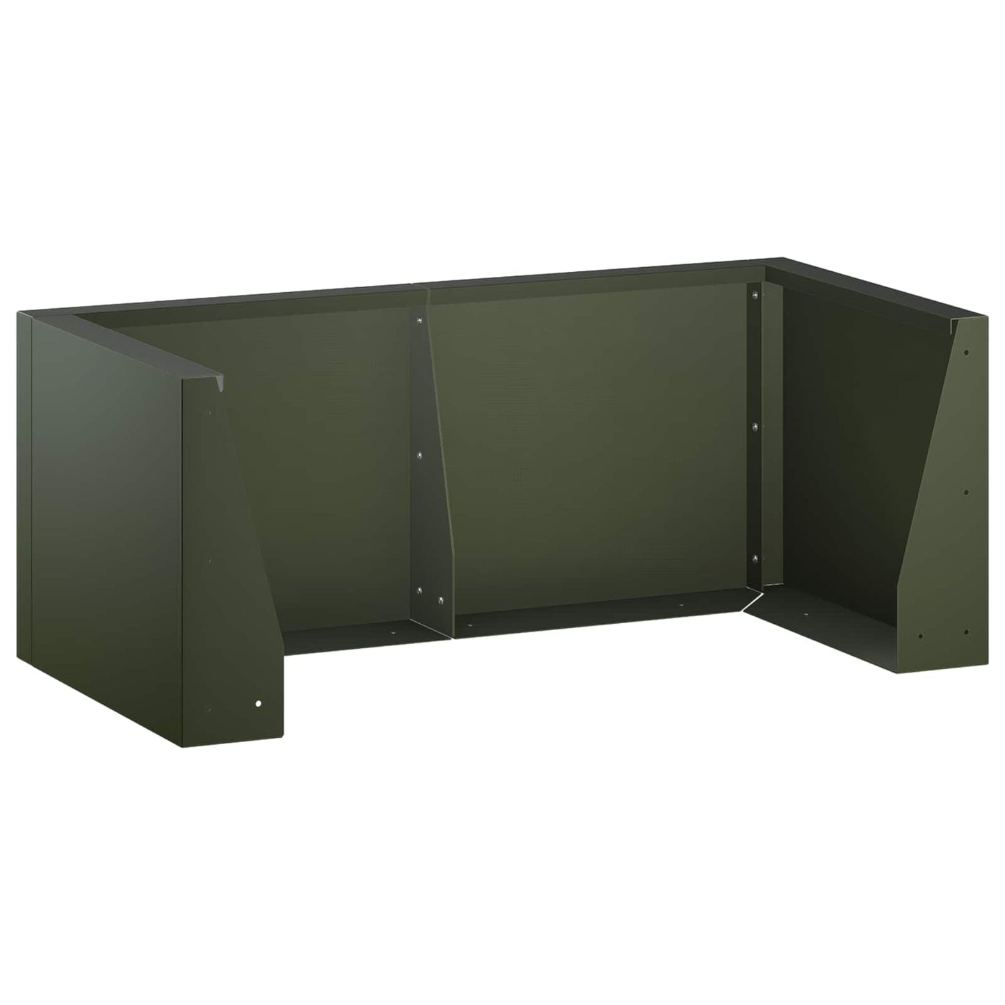 Retaining Wall 6 pcs 200 x 100 x 40 cm Steel Olive Green