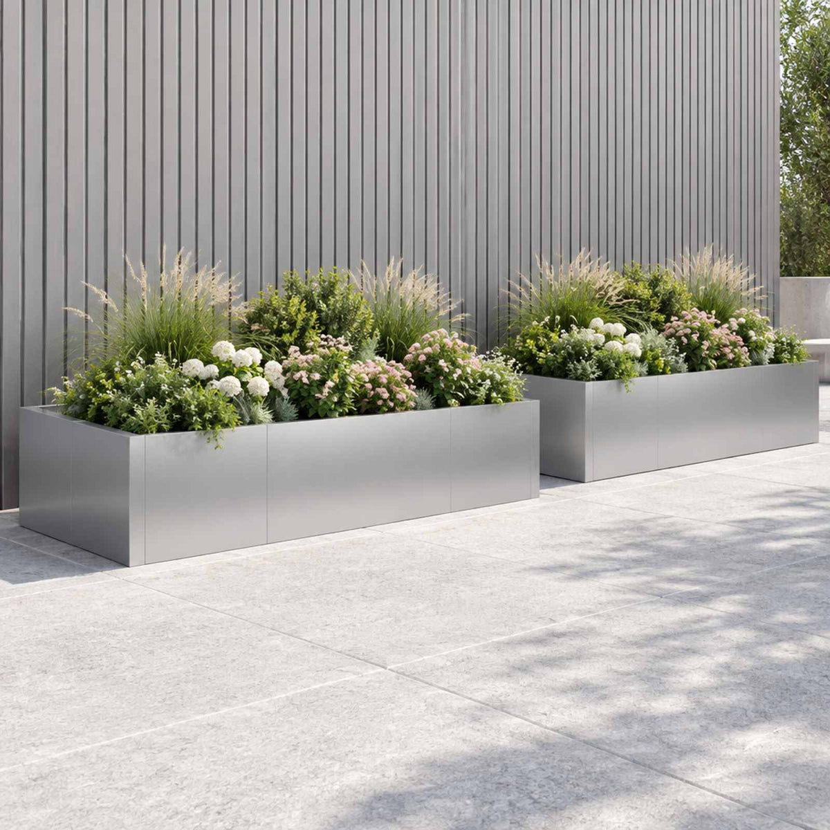 Retaining Wall 6 pcs 200 x 100 x 40 cm Galvanised Steel Silver