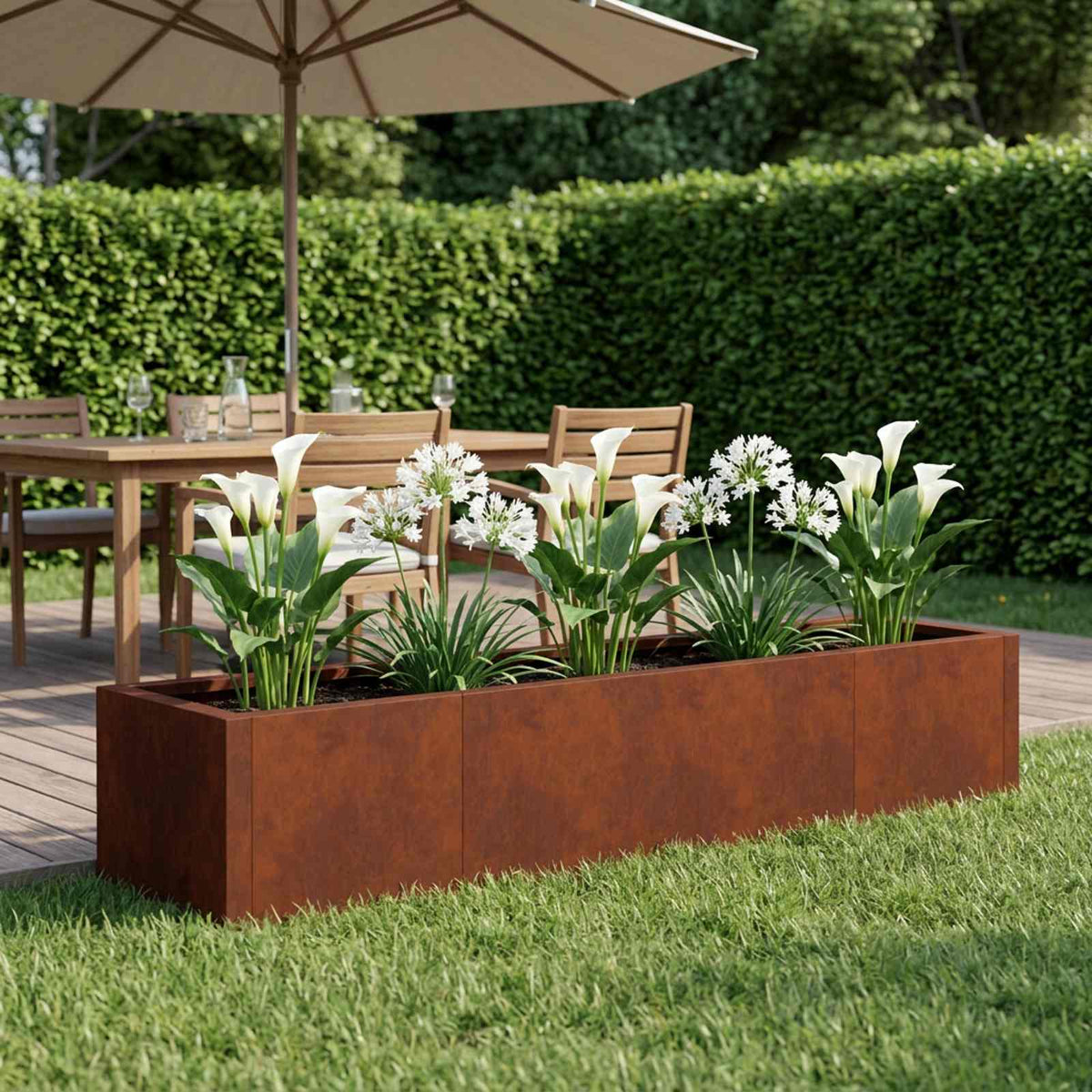 Retaining Wall 6 pcs 200 x 100 x 40 cm Weathering Steel Rusty