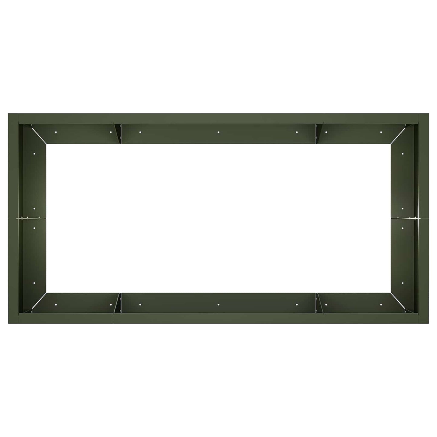 Retaining Wall 6 pcs 200 x 100 x 50 cm Steel Olive Green