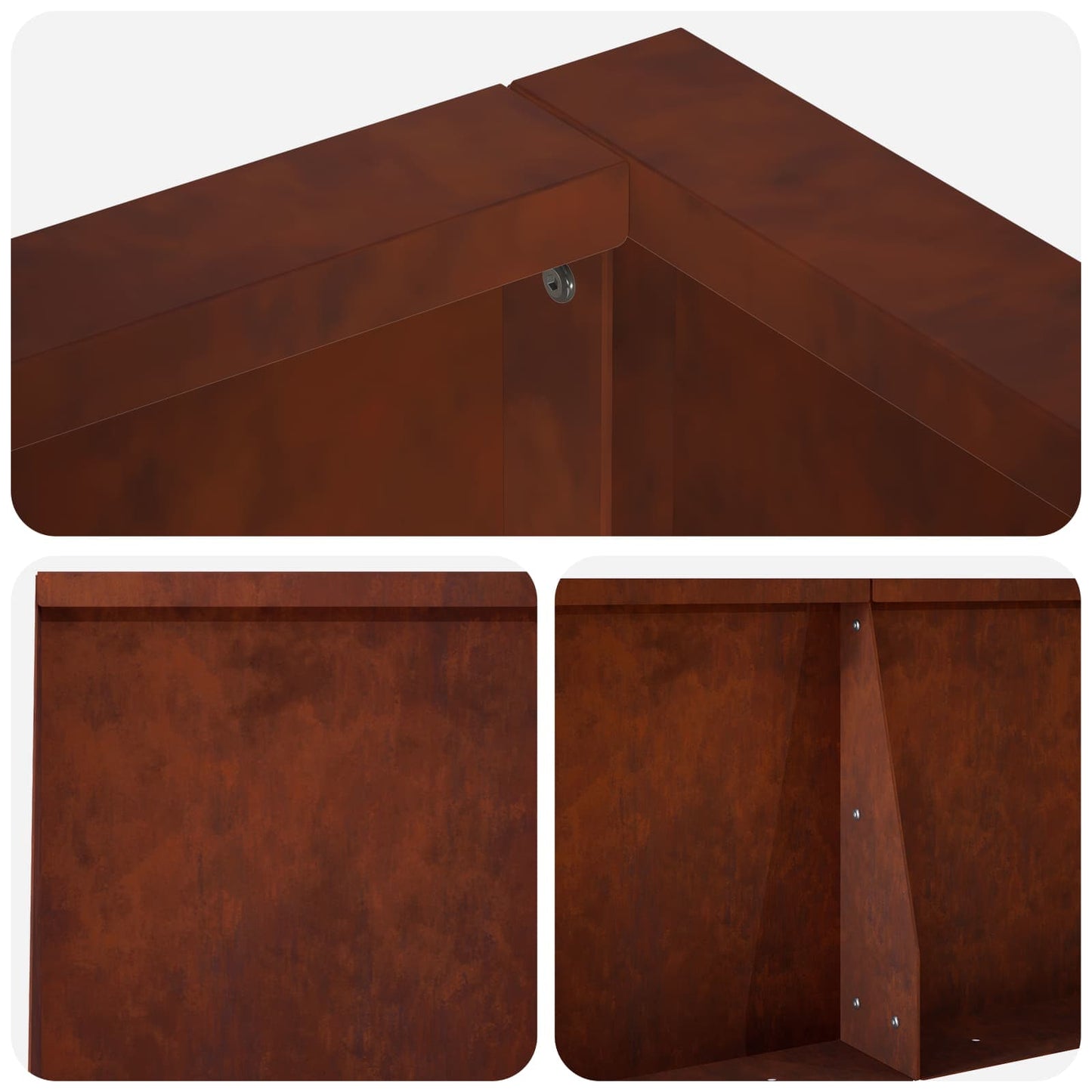 Retaining Wall 8 pcs 300 x 100 x 30 cm Weathering Steel Rusty