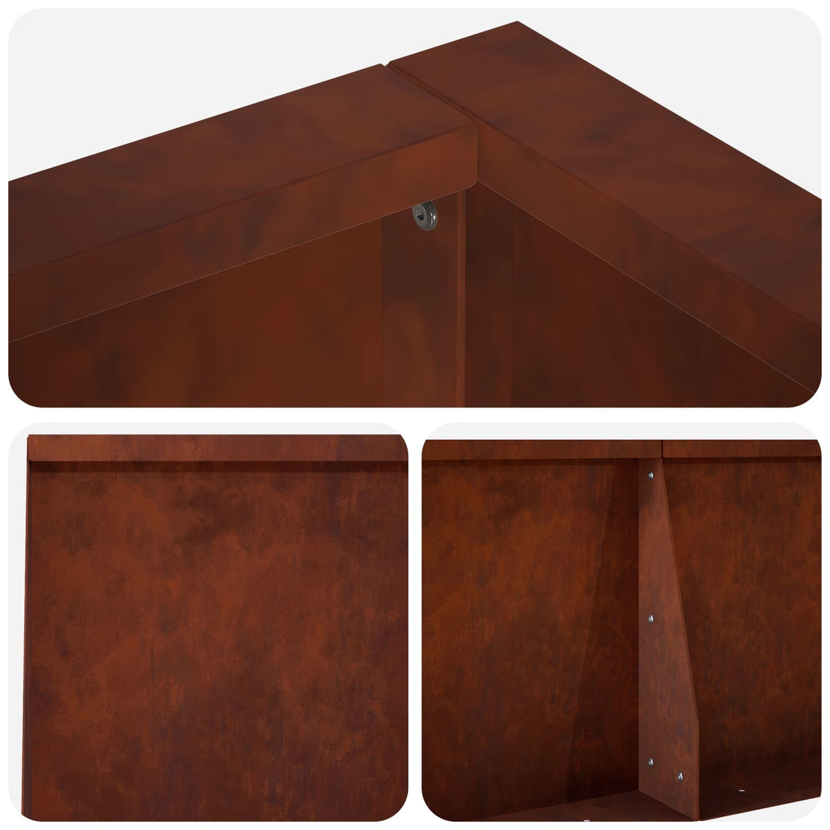 Retaining Wall 8 pcs 300 x 100 x 30 cm Weathering Steel Rusty