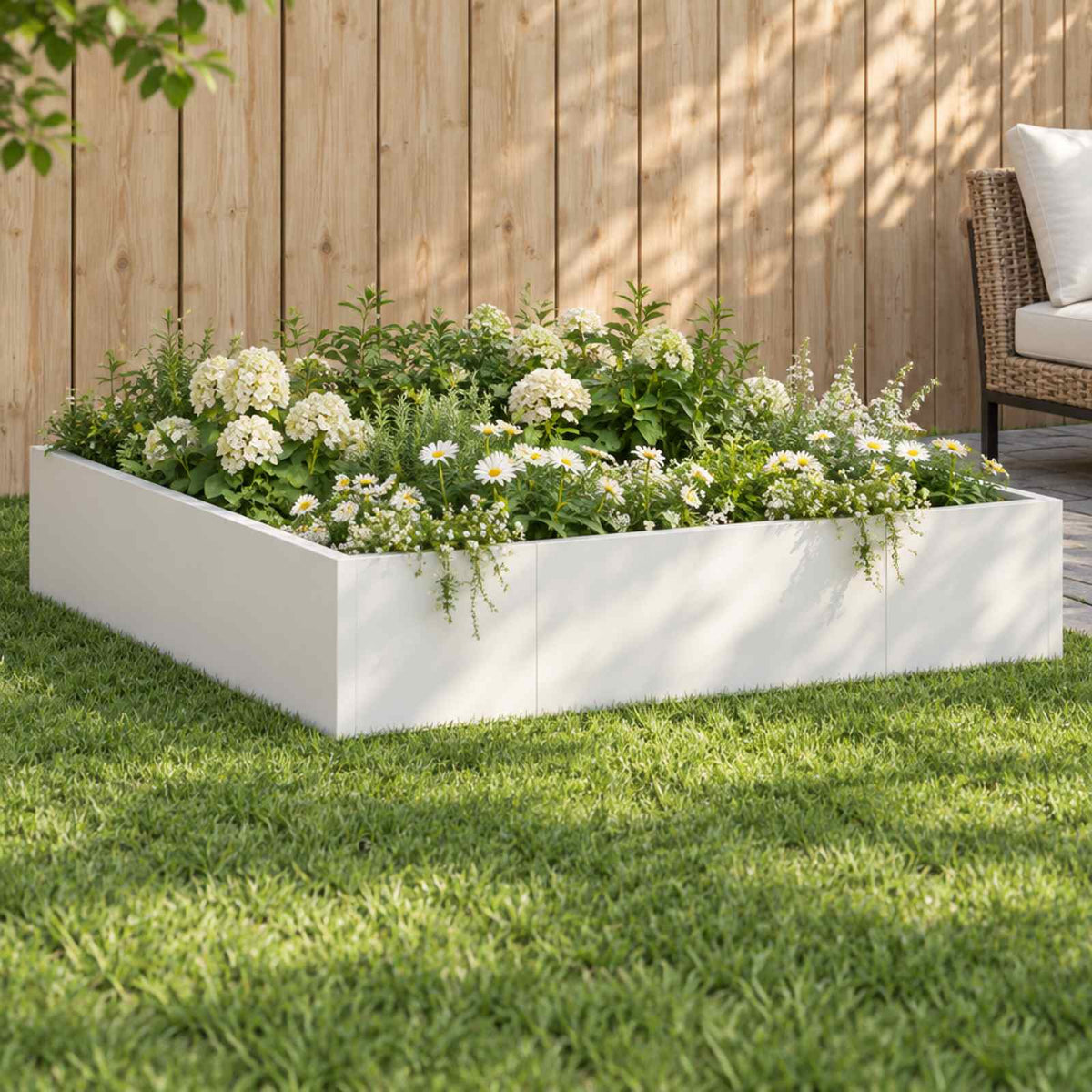 Retaining Wall 8 pcs 300 x 100 x 40 cm Steel White