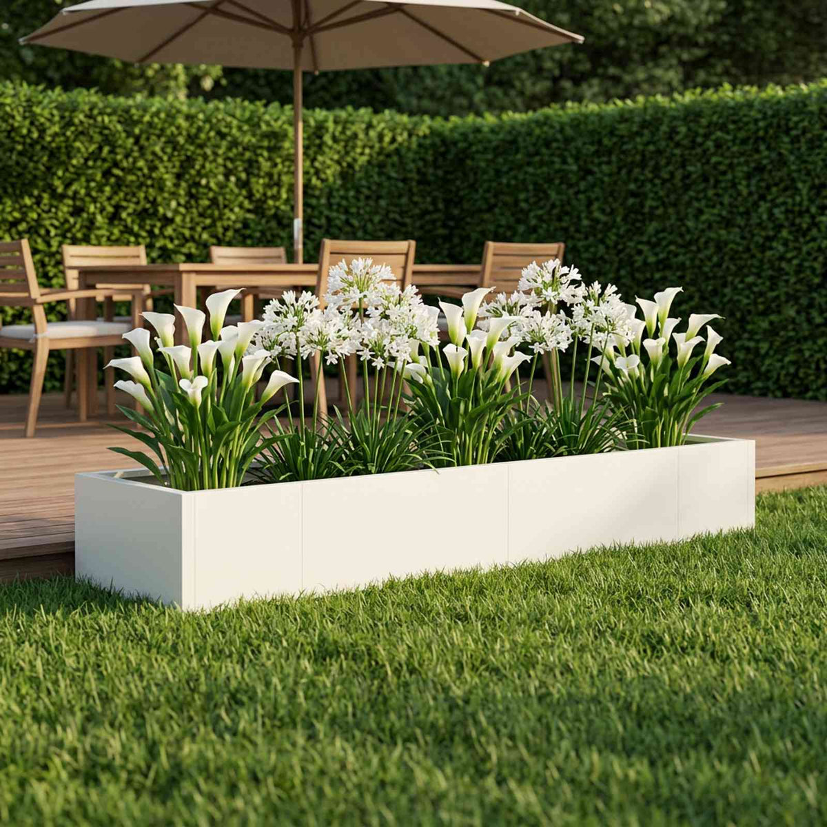 Retaining Wall 8 pcs 300 x 100 x 40 cm Steel White