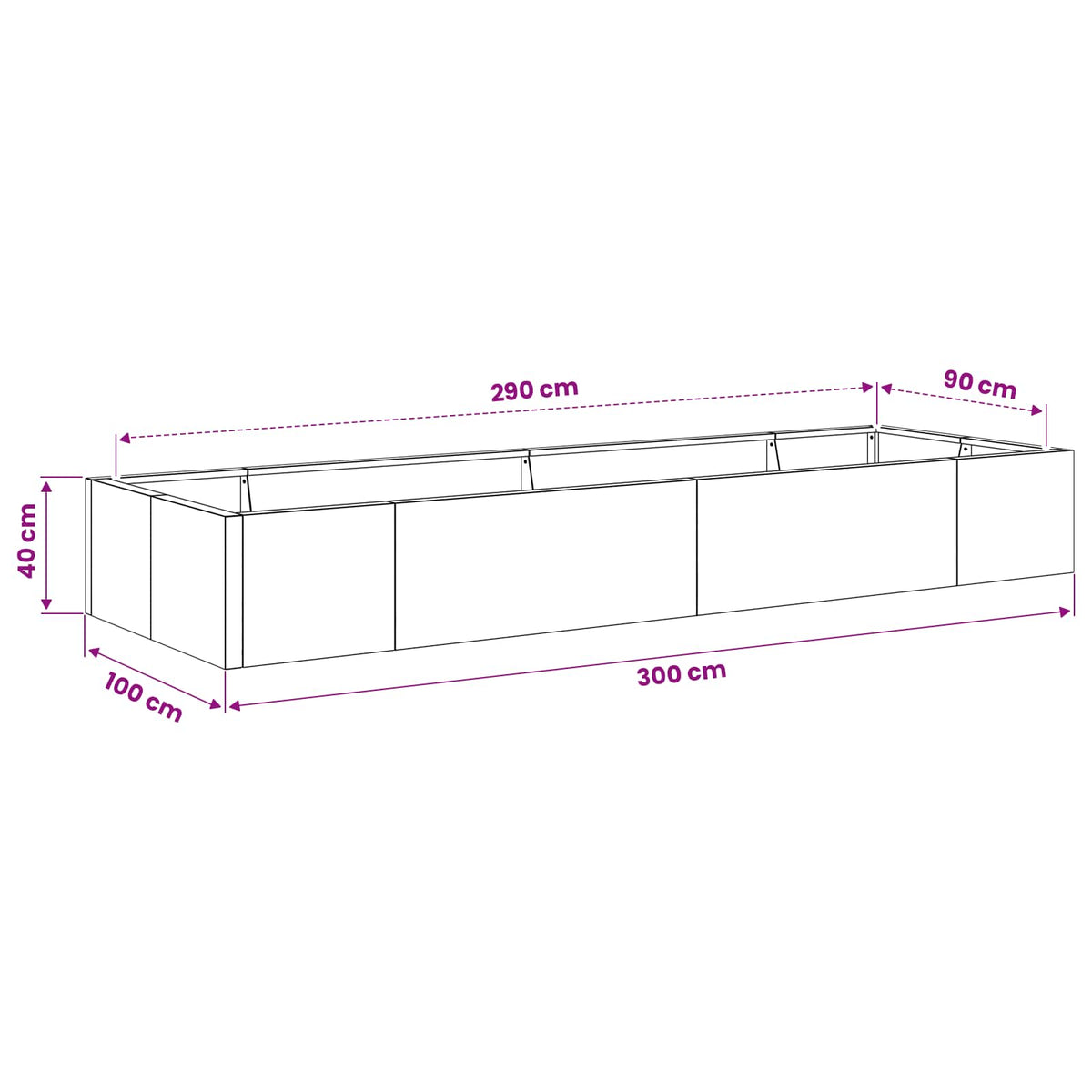 Retaining Wall 8 pcs 300 x 100 x 40 cm Steel White
