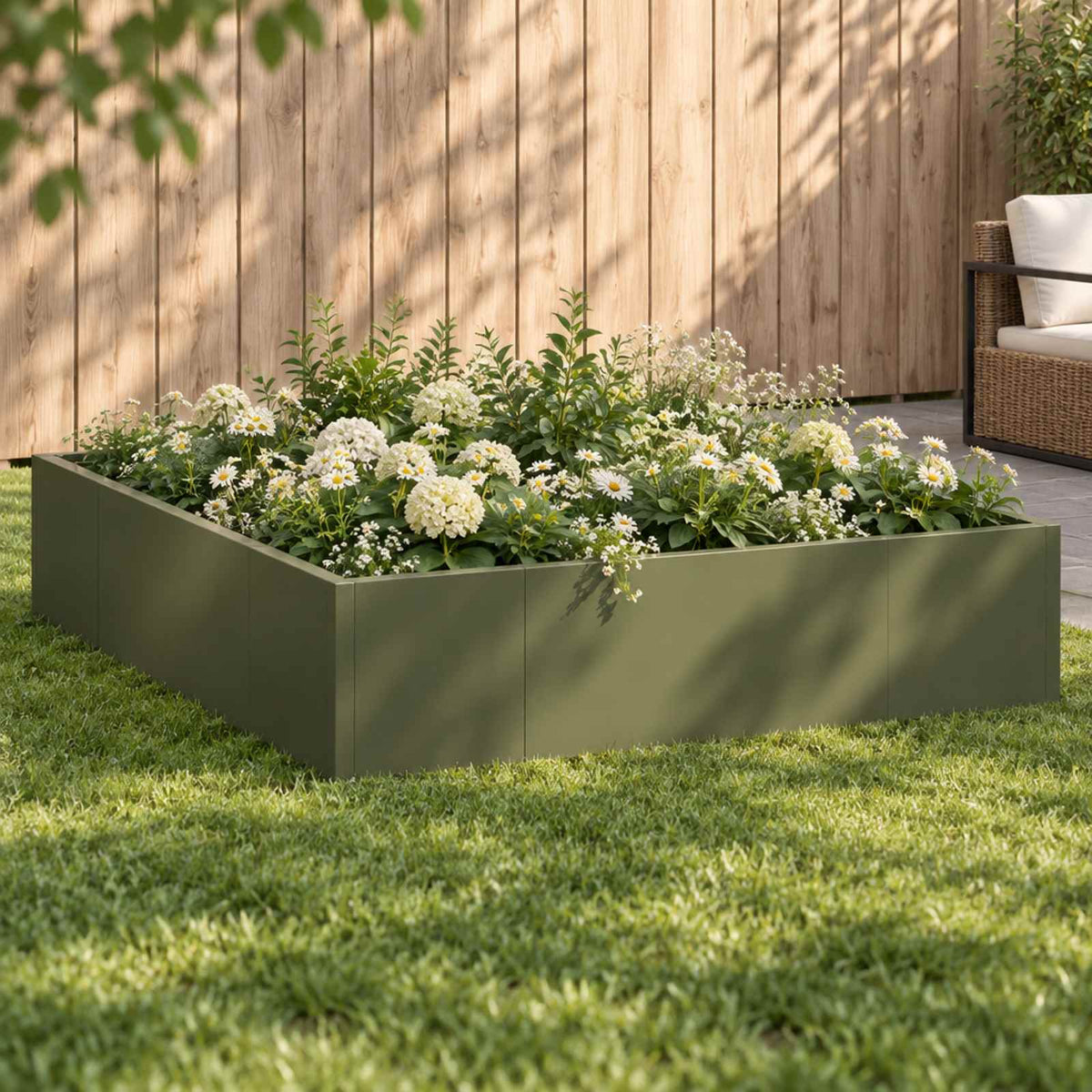 Retaining Wall 8 pcs 300 x 100 x 30 cm Steel Olive Green