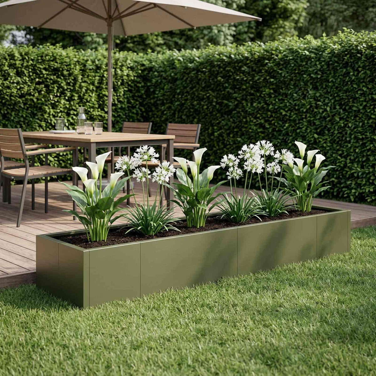 Retaining Wall 8 pcs 300 x 100 x 30 cm Steel Olive Green