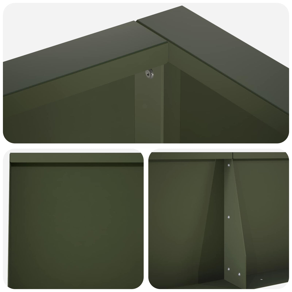 Retaining Wall 8 pcs 300 x 100 x 40 cm Steel Olive Green