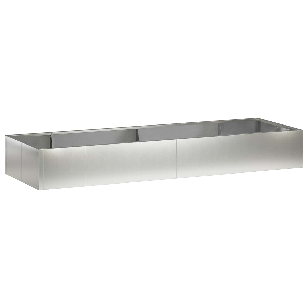 Retaining Wall 8 pcs 300 x 100 x 40 cm Stainless Steel Silver