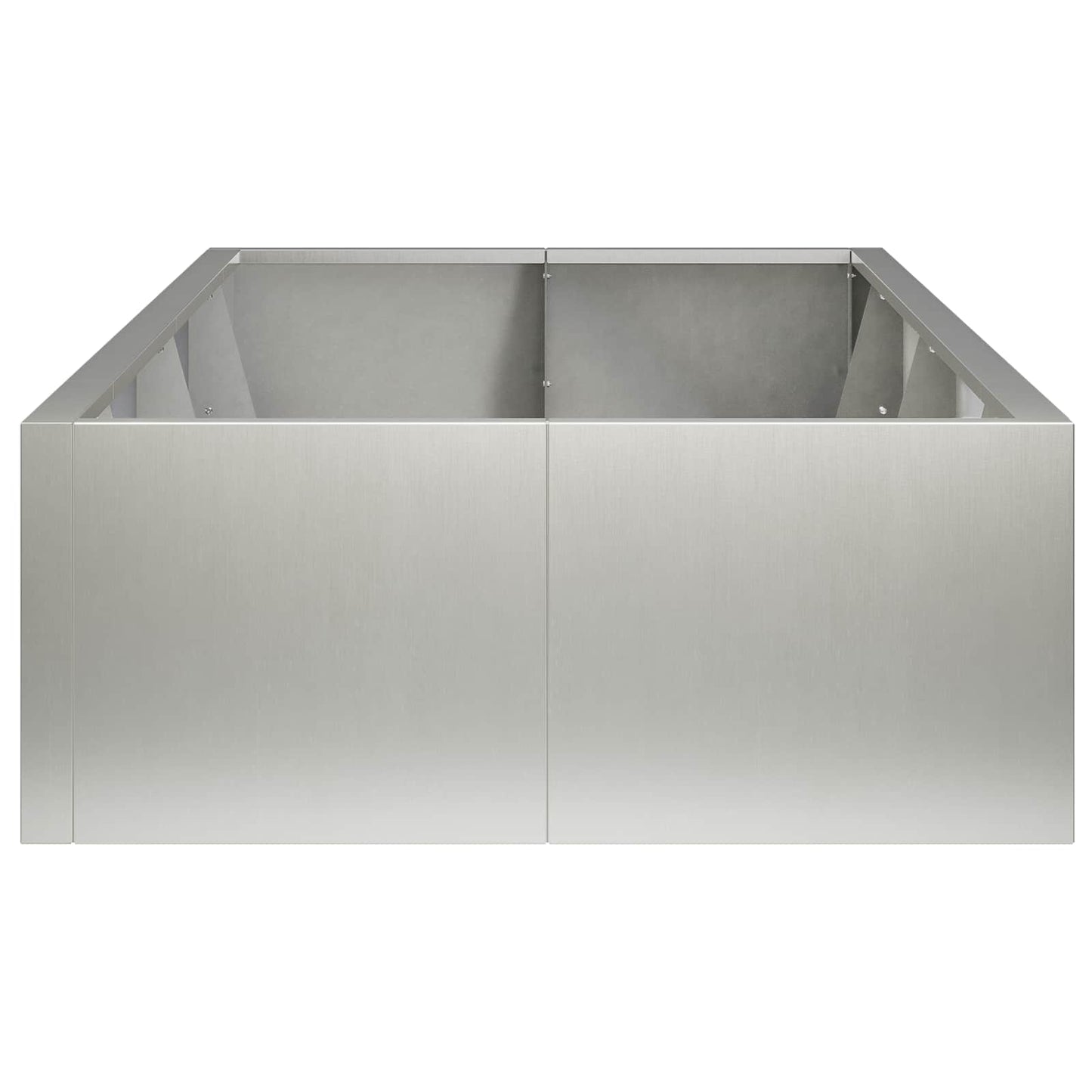 Retaining Wall 8 pcs 300 x 100 x 40 cm Stainless Steel Silver