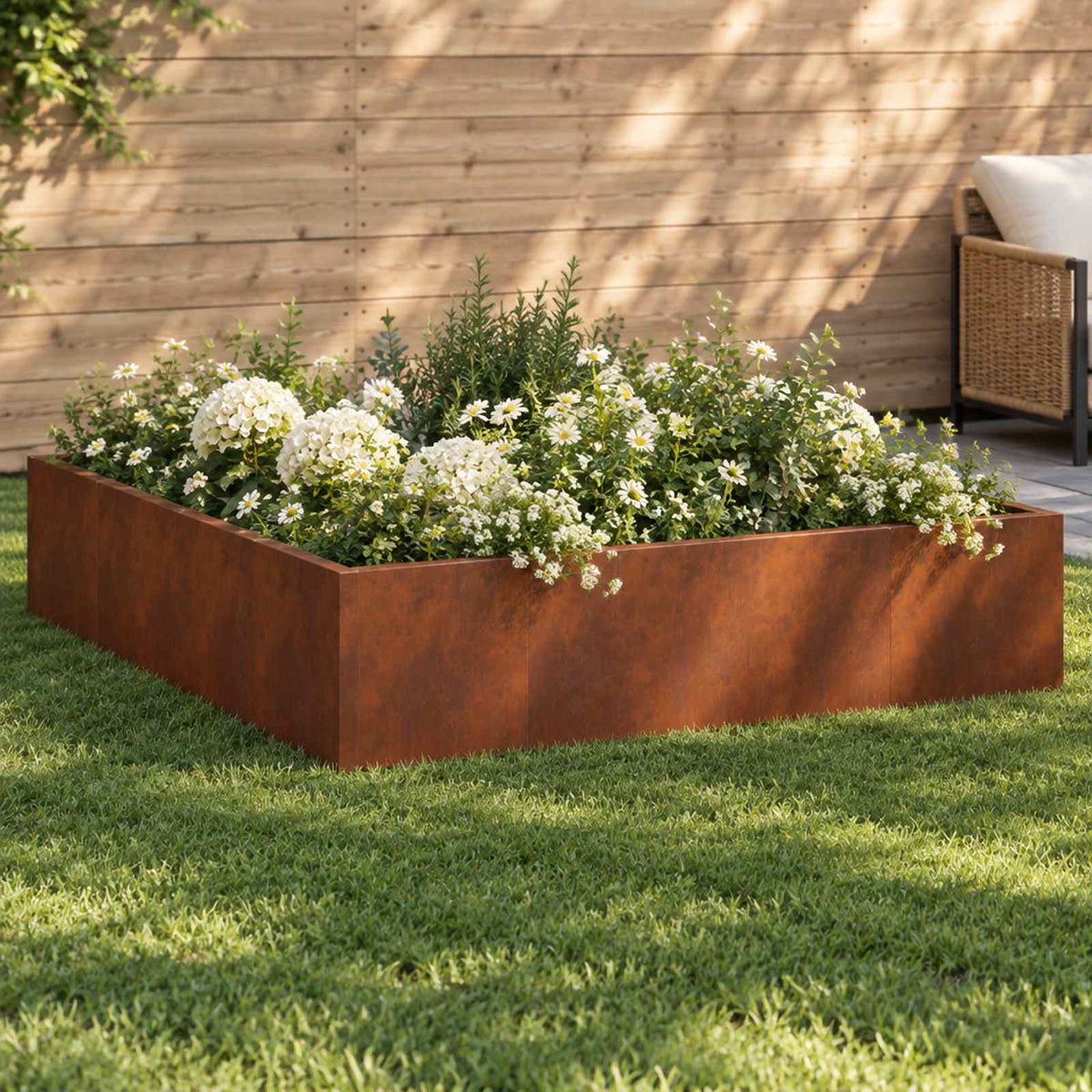 Retaining Wall 8 pcs 300 x 100 x 40 cm Weathering Steel Rusty