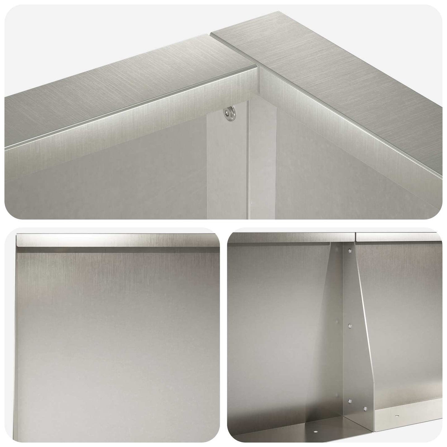 Retaining Wall 8 pcs 300 x 100 x 50 cm Stainless Steel Silver