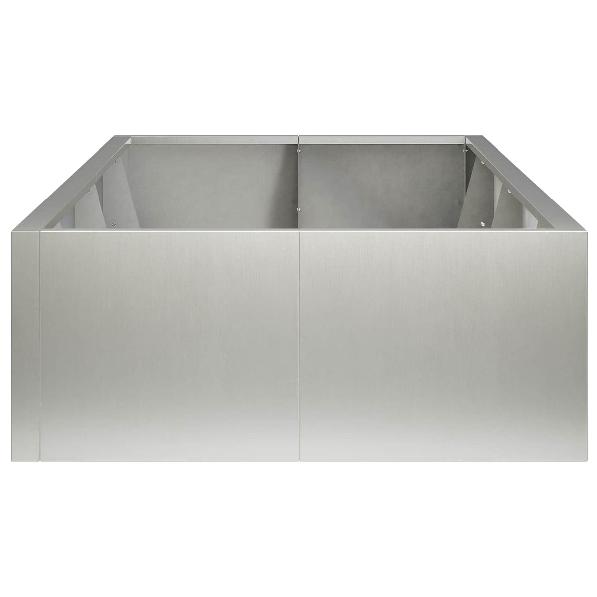 Retaining Wall 8 pcs 300 x 100 x 50 cm Stainless Steel Silver