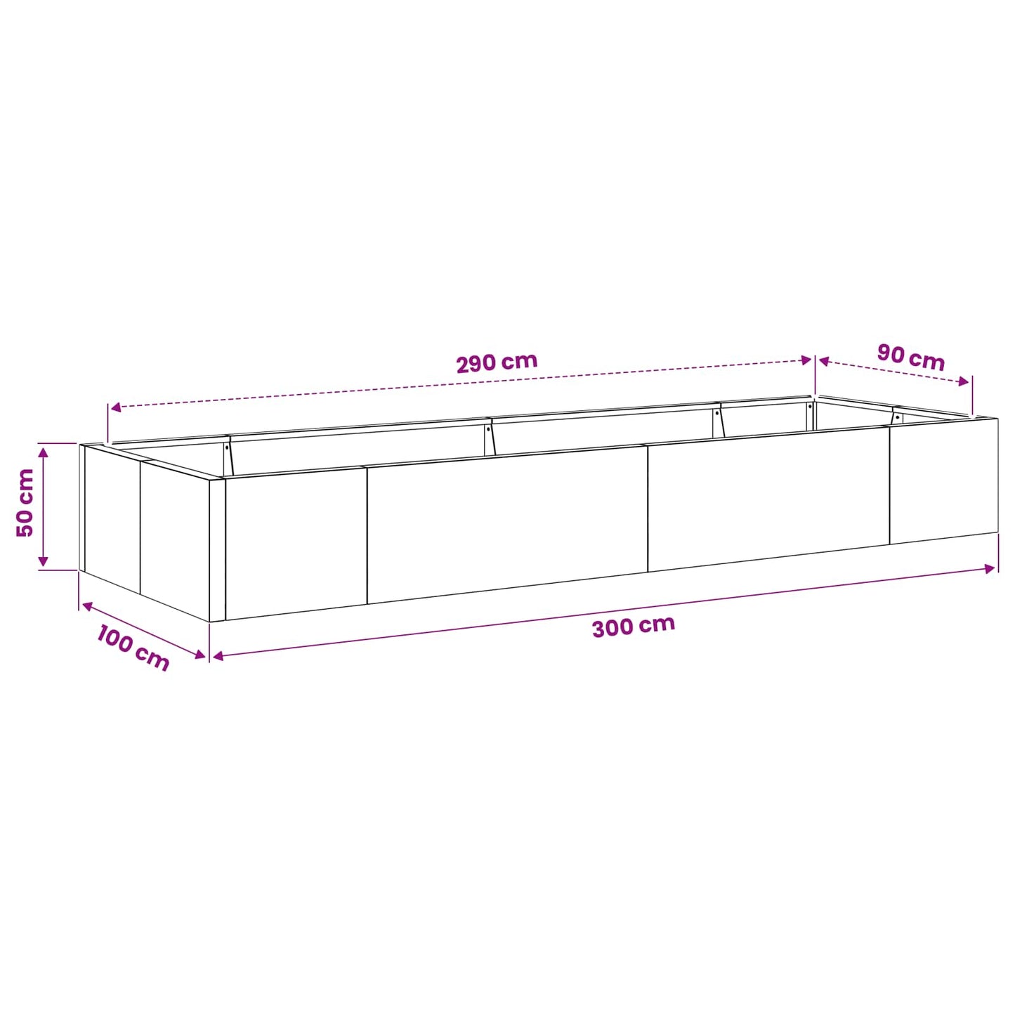 Retaining Wall 8 pcs 300 x 100 x 50 cm Stainless Steel Silver