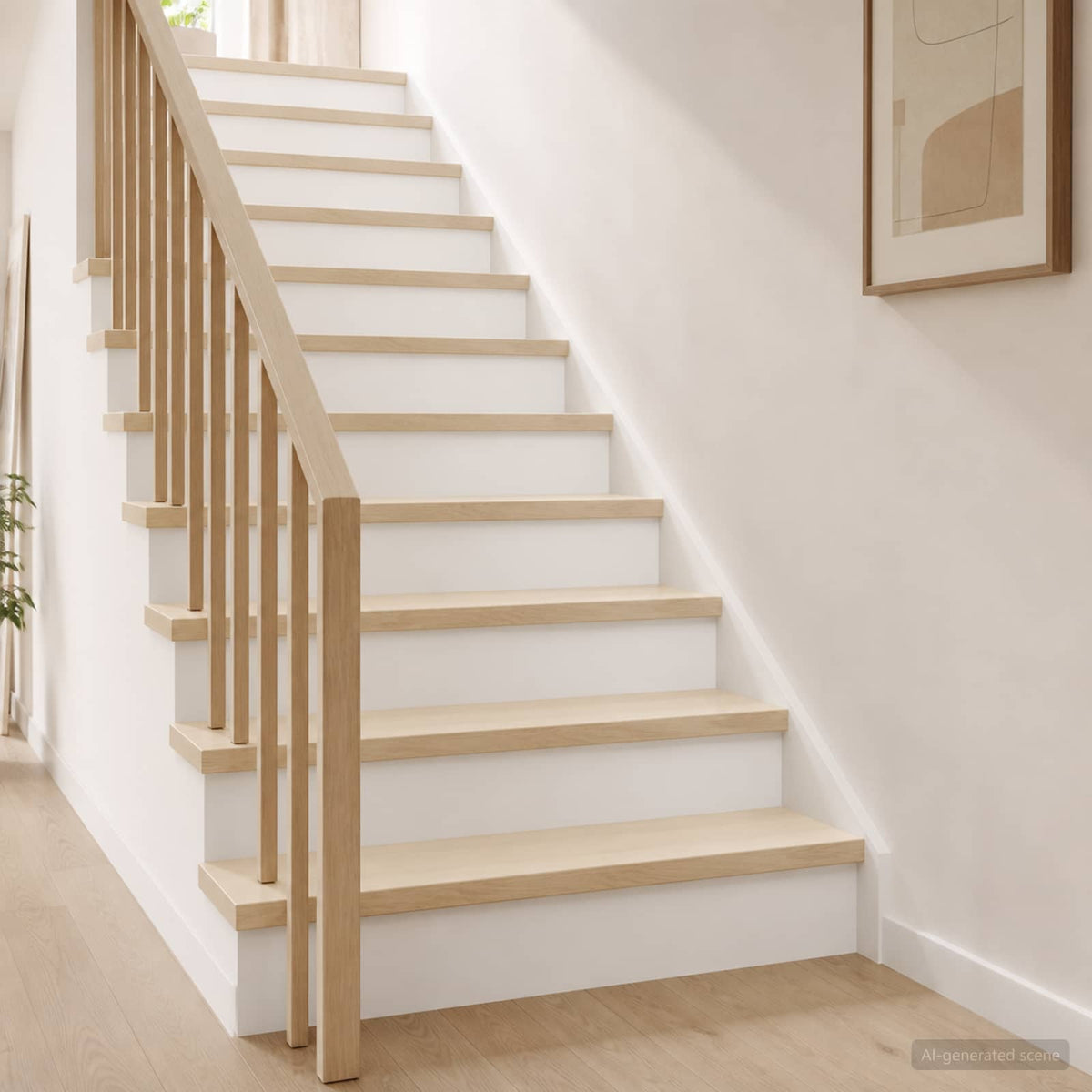 Stair Tread 2 pcs 80 x 25 x 2 cm White Solid Oak Wood