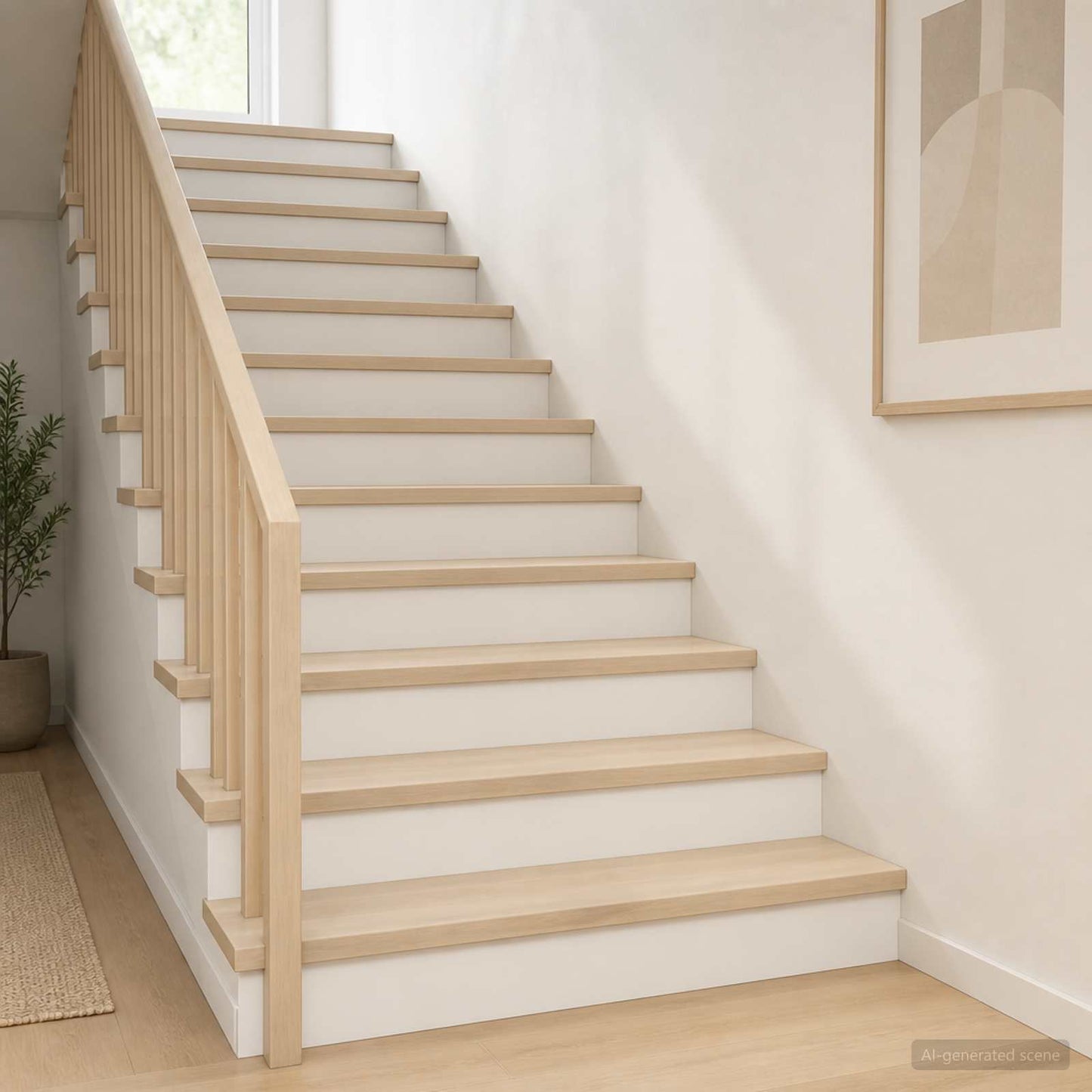 Stair Tread 2 pcs 110 x 25 x 2 cm White Solid Oak Wood