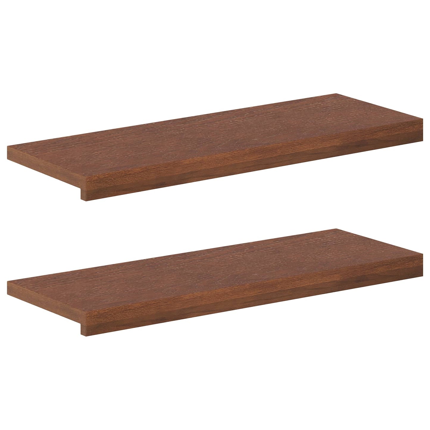 Stair Tread 2 pcs 70 x 25 x 2 cm Dark Brown Solid Oak Wood
