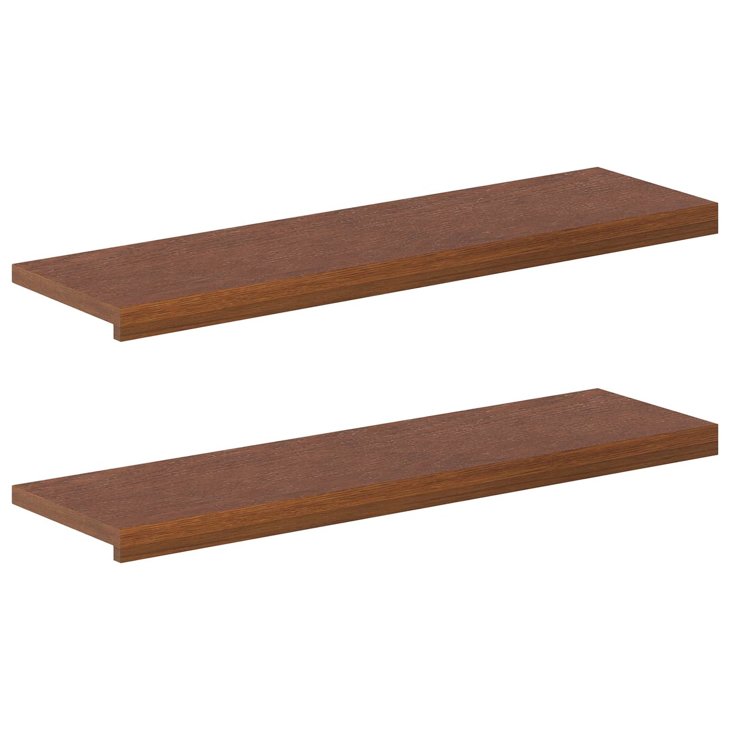 Stair Tread 2 pcs 90 x 25 x 2 cm Dark Brown Solid Oak Wood