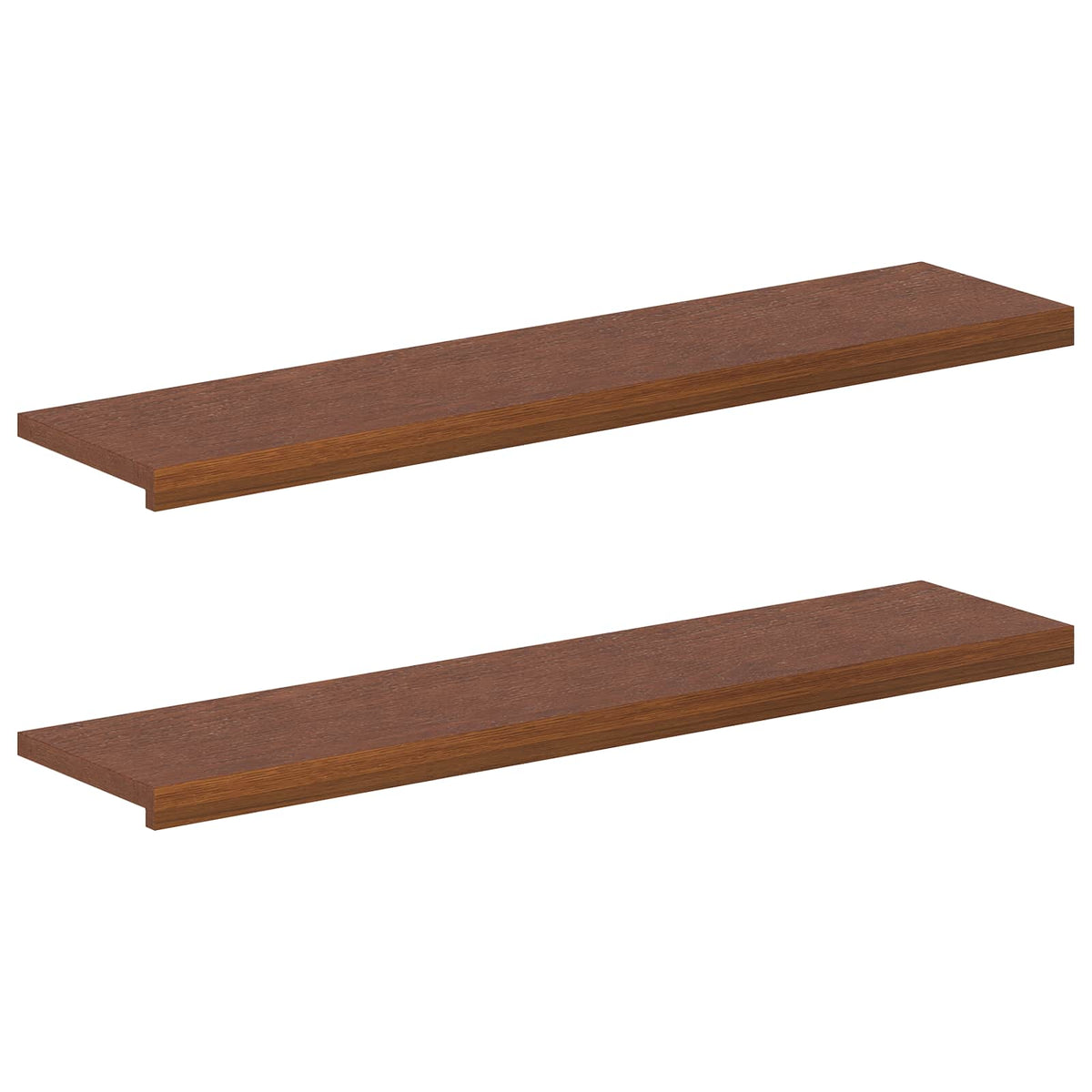 Stair Tread 2 pcs 120 x 25 x 2 cm Dark Brown Solid Oak Wood