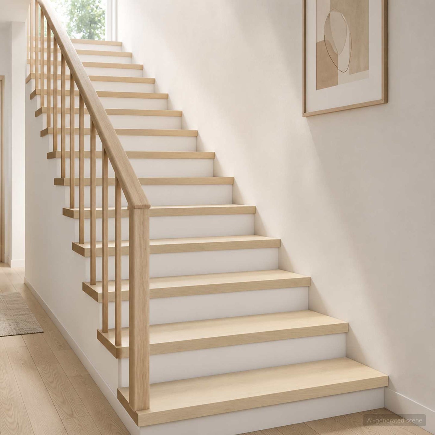 Stair Tread 4 pcs 90 x 25 x 2 cm White Solid Oak Wood