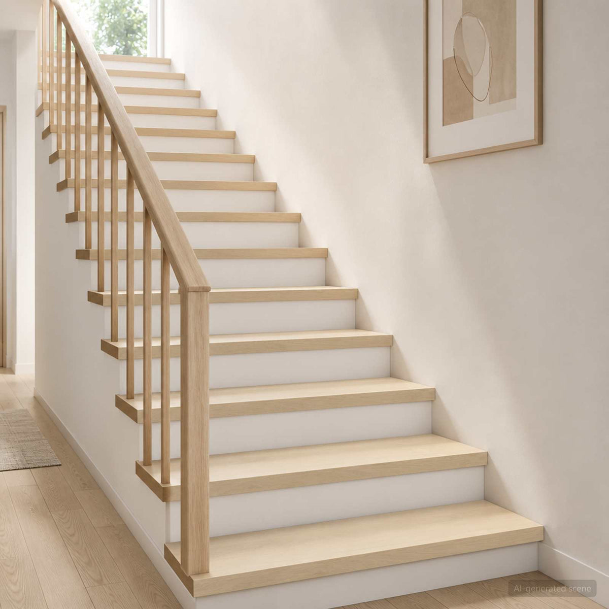 Stair Tread 4 pcs 80 x 25 x 2 cm White Solid Oak Wood