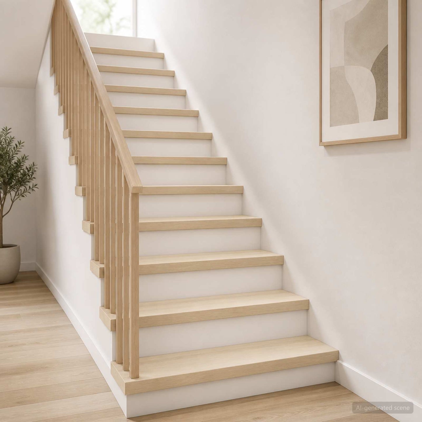 Stair Tread 4 pcs 120 x 30 x 2 cm White Solid Oak Wood