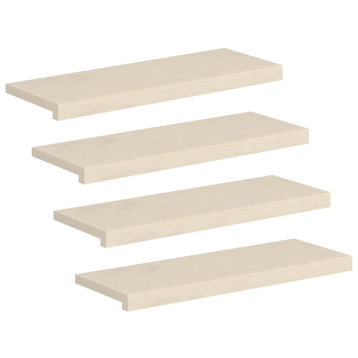 Stair Tread 4 pcs 70 x 30 x 2 cm White Solid Oak Wood