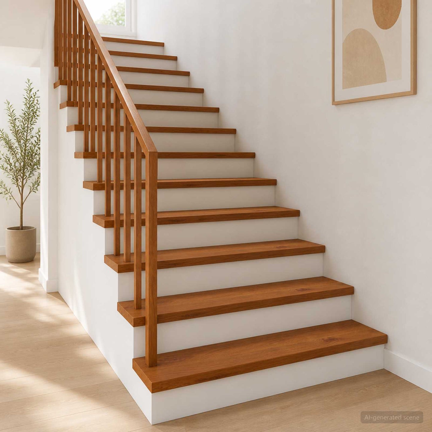 Stair Tread 4 pcs 80 x 30 x 2 cm Brown Solid Oak Wood