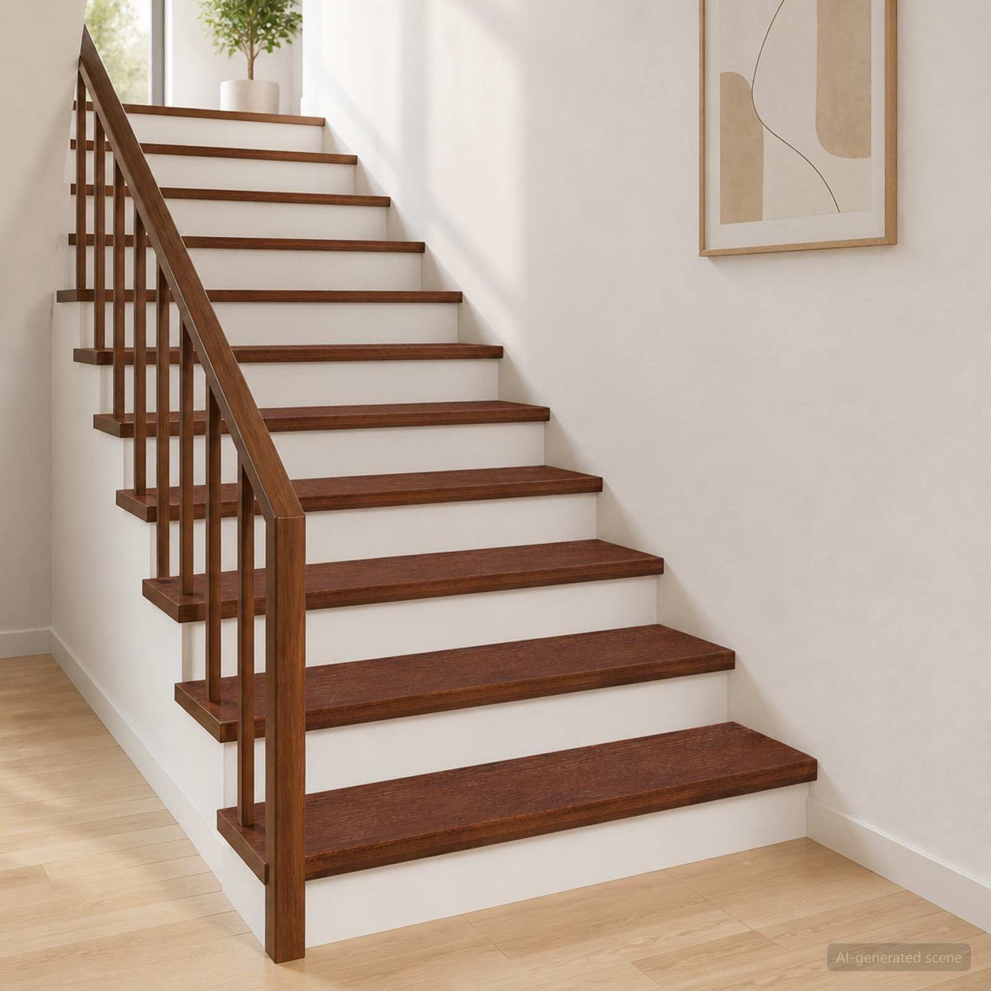 Stair Tread 4 pcs 90 x 30 x 2 cm Dark Brown Solid Oak Wood