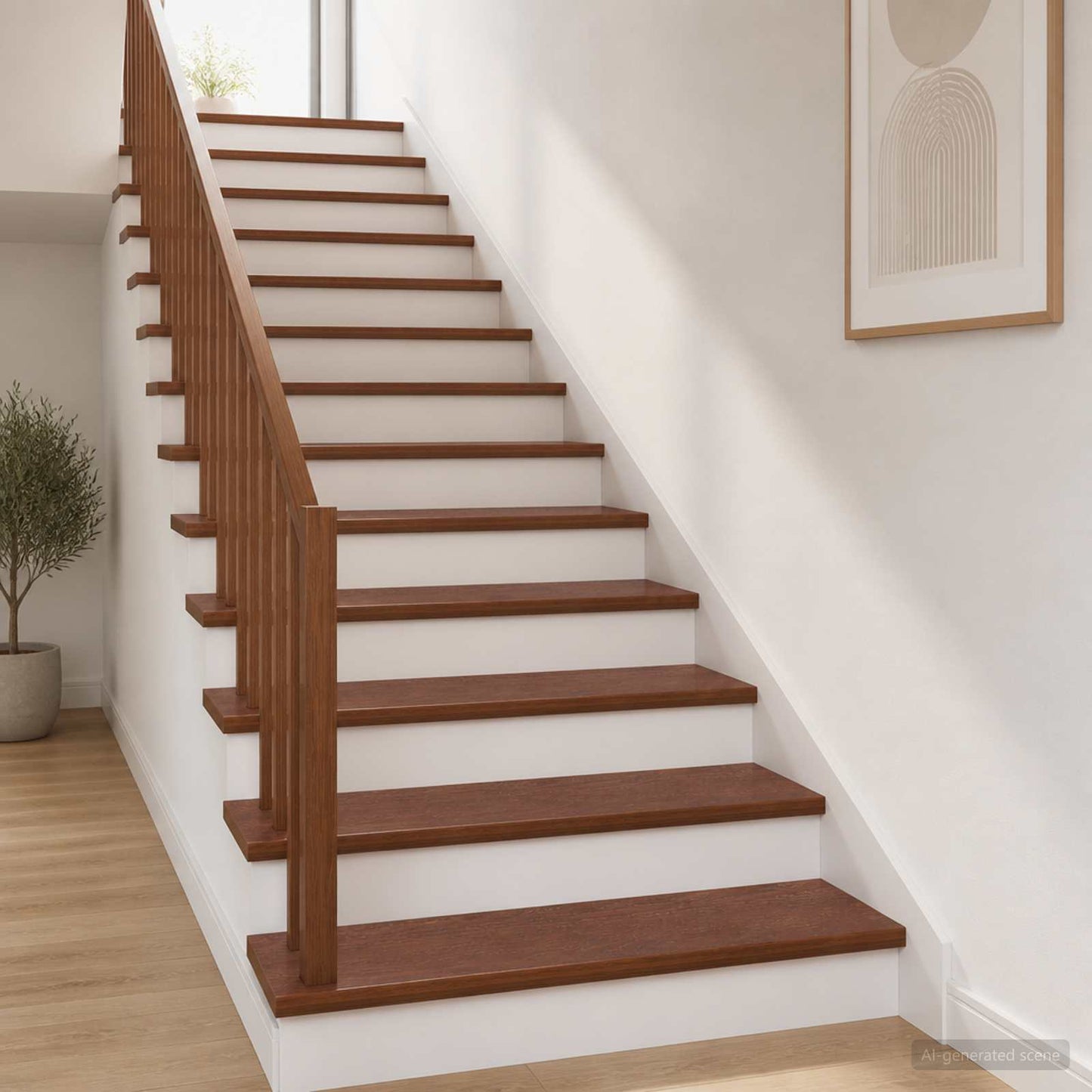 Stair Tread 4 pcs 120 x 30 x 2 cm Dark Brown Solid Oak Wood