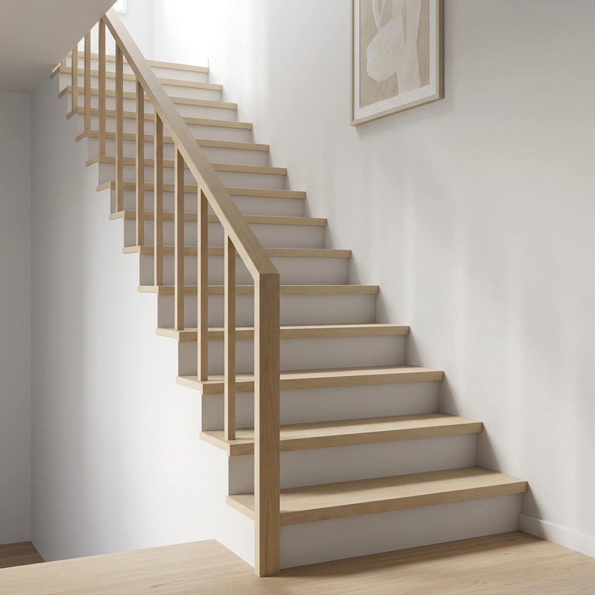 Stair Tread 8 pcs 120 x 25 x 2 cm White Solid Oak Wood