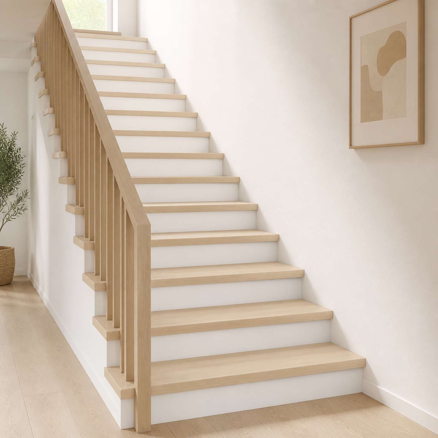 Stair Tread 12 pcs 100 x 25 x 2 cm White Solid Oak Wood