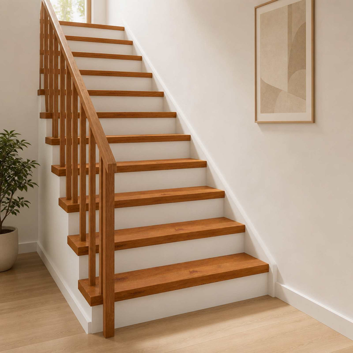 Stair Tread 12 pcs 100 x 30 x 2 cm Brown Solid Oak Wood