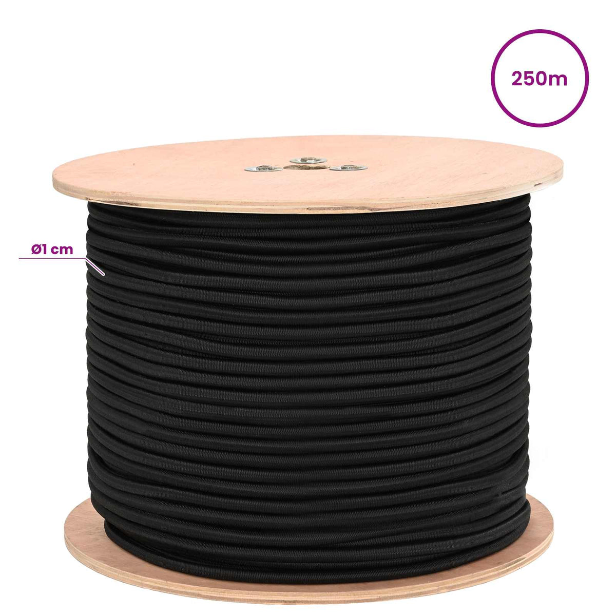 Bungee Cords 10 mm Black PP and Rubber