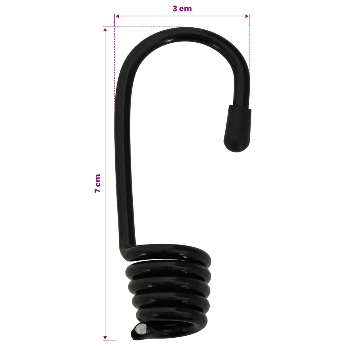 Hooks 100 pcs Black 4 mm x 5 cm Steel