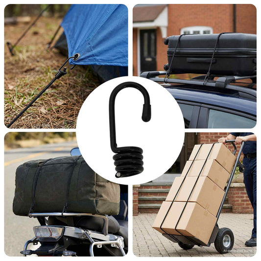 Hooks 24 pcs Black 8 mm x 5 cm Steel