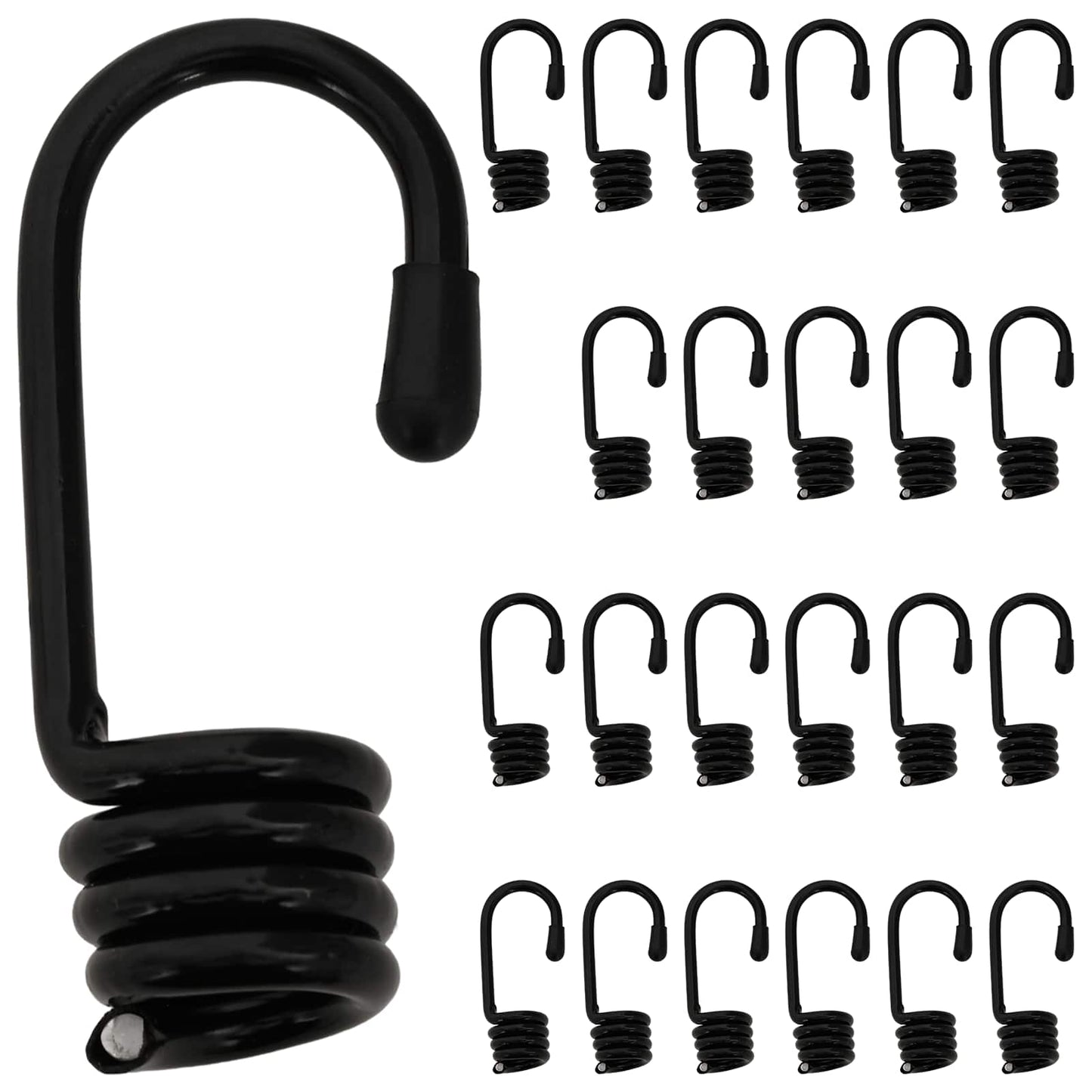 Hooks 24 pcs Black 8 mm x 5 cm Steel