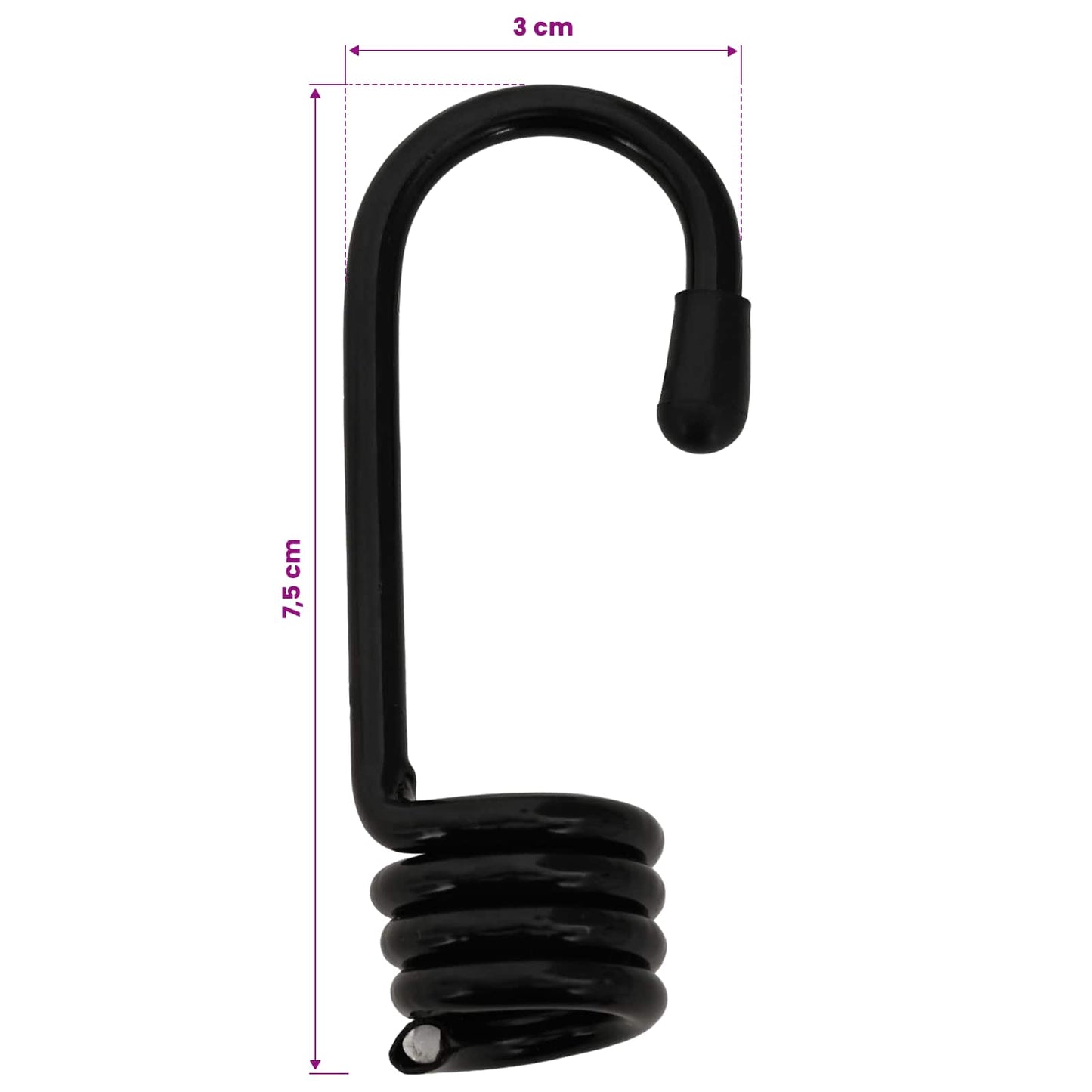Hooks 100 pcs Black 10 mm x 5 cm Steel