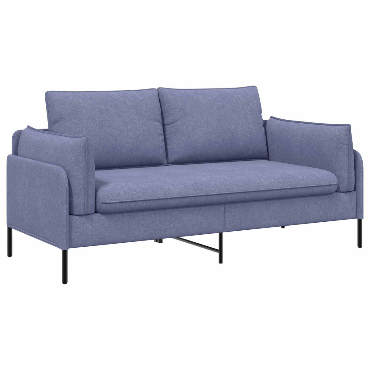 2-Seater Sofa Jeans Blue 188 x 81 x 89 cm Fabric