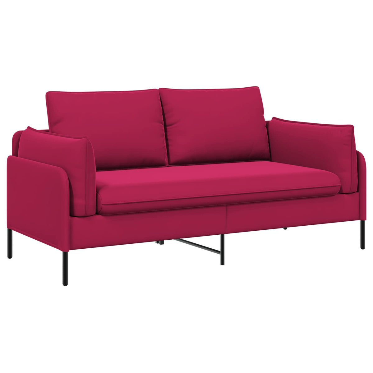 2-Seater Sofa 2-Seater Wine Red 188 x 81 x 89 cm Velvet