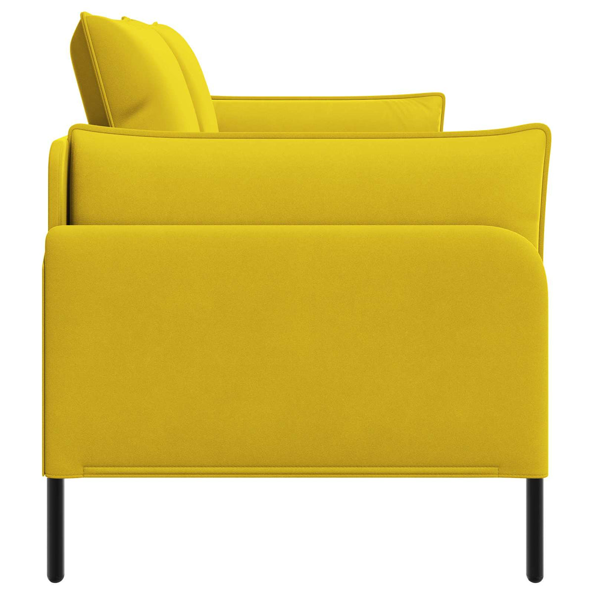 2-Seater Sofa 2-Seater Yellow 188 x 81 x 89 cm Velvet