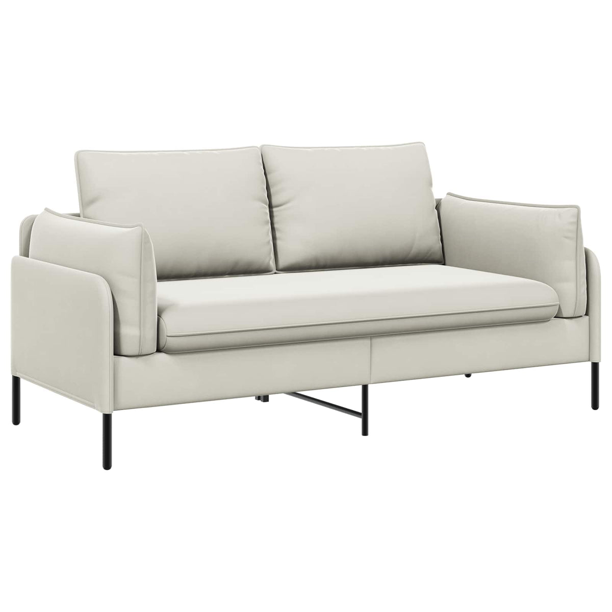 2-Seater Sofa 2-Seater Cream 188 x 81 x 89 cm Velvet