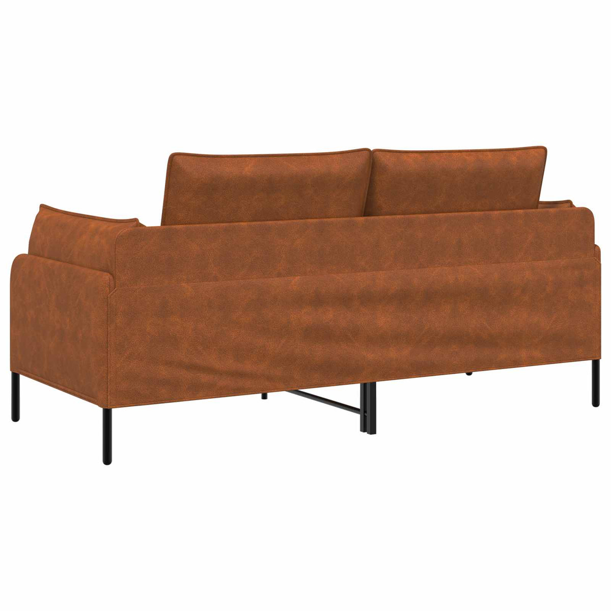 2-Seater Sofa Brown 188 x 81 x 89 cm Faux Leather